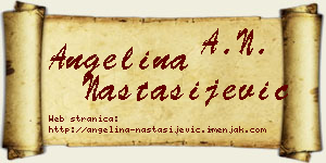 Angelina Nastasijević vizit kartica